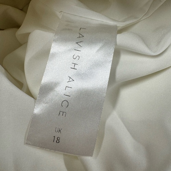 LAVISH ALICE White Cropped Blazer Jumpsuit With Black Lapel 14 - Picture 13 of 14